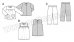 Выкройка Burda (Бурда) 9377 — Комплект: платье, пуловер, брюки