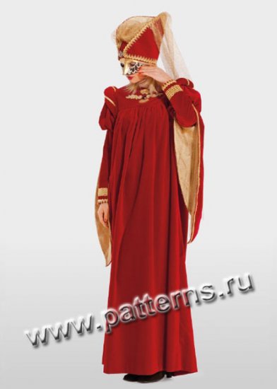 Выкройка Burda (Бурда) 2396 — Платье для Венецианского карнавала (снята с производства) - Кликните на картинке, чтобы закрыть