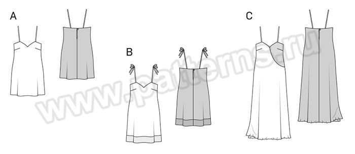 Выкройка Burda (Бурда) 6792 — Платье на бретельках (снята с производства) - Кликните на картинке, чтобы закрыть