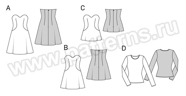 Выкройка Burda (Бурда) 6930 — Нарядные платье и блузка (снята с производства) - Кликните на картинке, чтобы закрыть