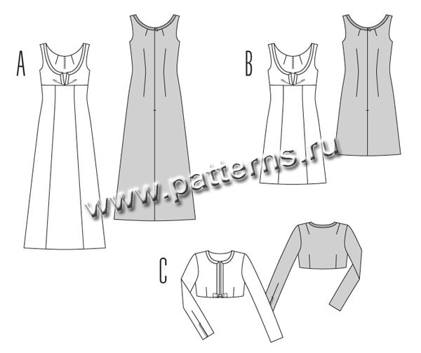 Выкройка Burda (Бурда) 7112 — Свадебный наряд в стиле 60-х (снята с производства) - Кликните на картинке, чтобы закрыть