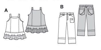 Выкройка Burda (Бурда) 9611 — Платье, брюки (снята с производства) - Кликните на картинке, чтобы закрыть