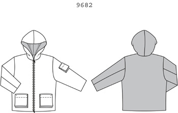 Выкройка Burda (Бурда) 9682 — Куртка (снята с производства) - Кликните на картинке, чтобы закрыть